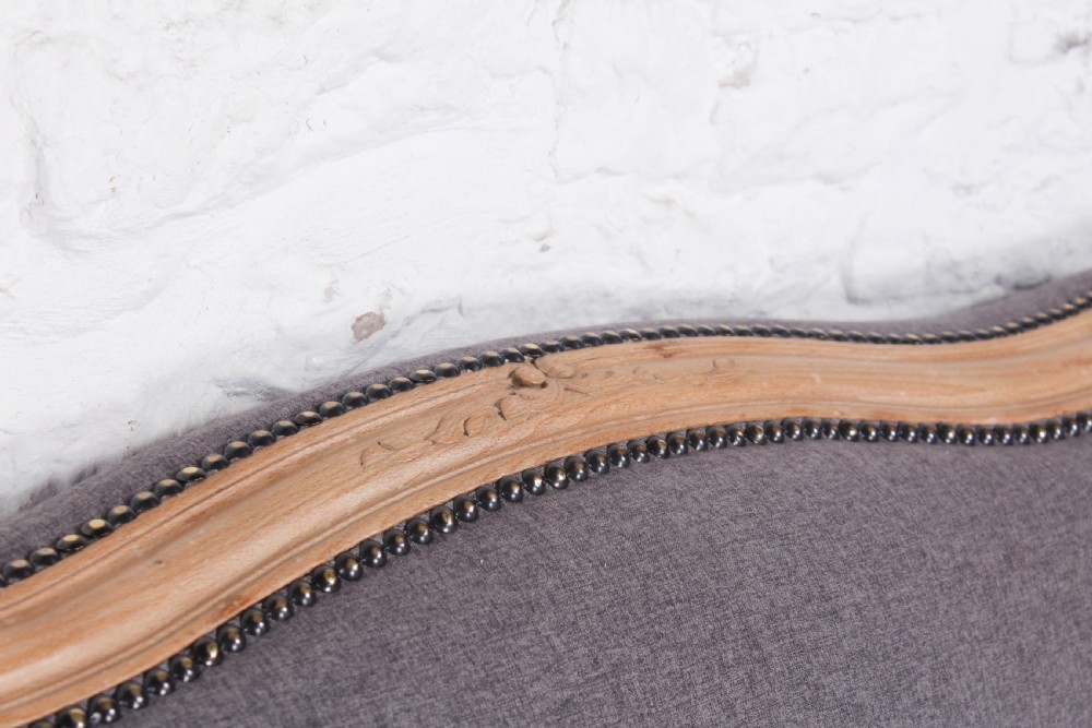 Beautifully shaped king size French  upholstered bed View X