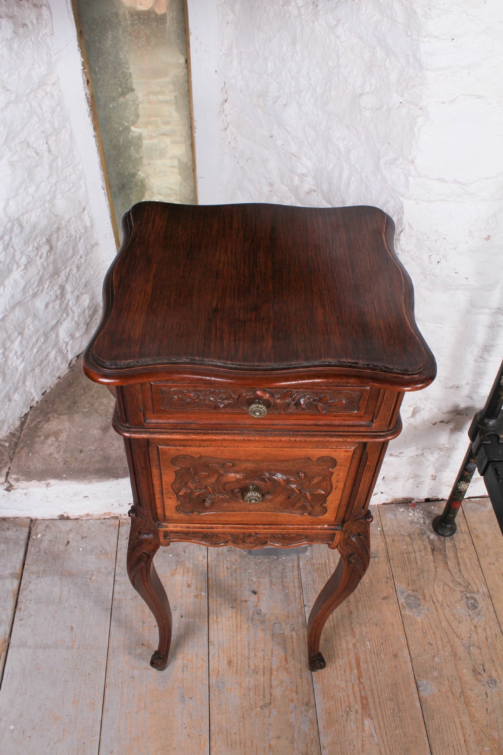 Pretty carved Louis XV style bedside View II