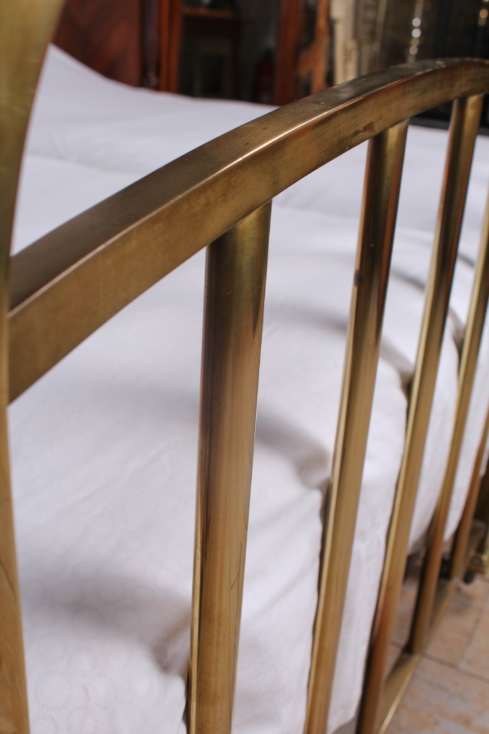 Attractive pair of French brass  single beds View VI