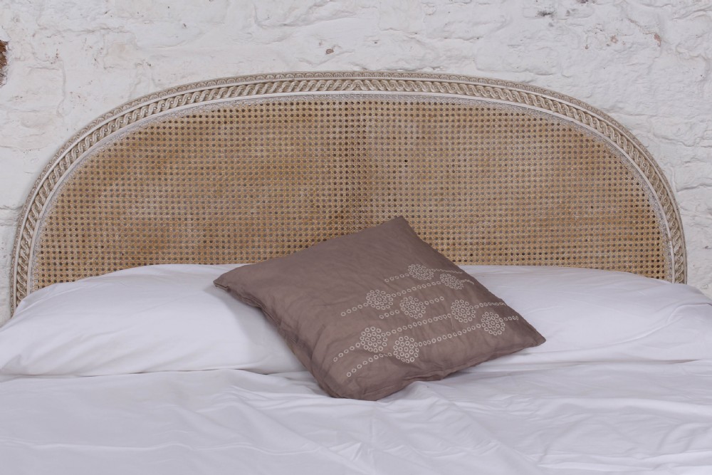 Lovely carved frame caned king size bed View VI