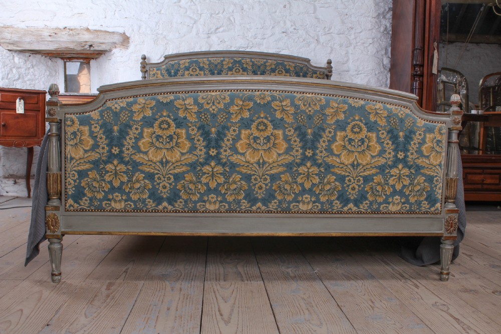 All original French king size upholstered with gilded details View II