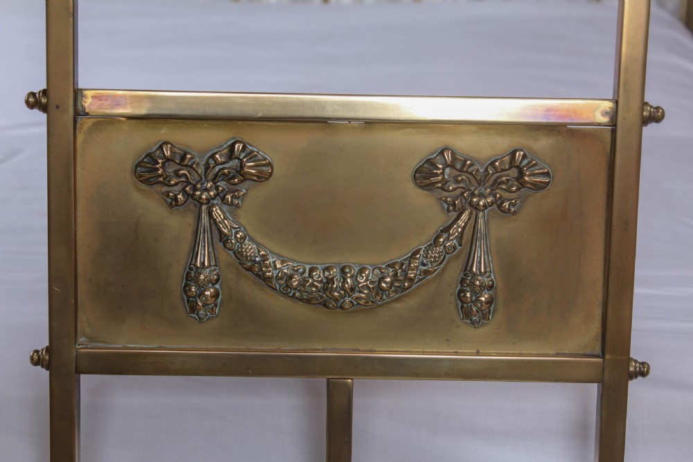Attractive Edwardian all brass double bed View II