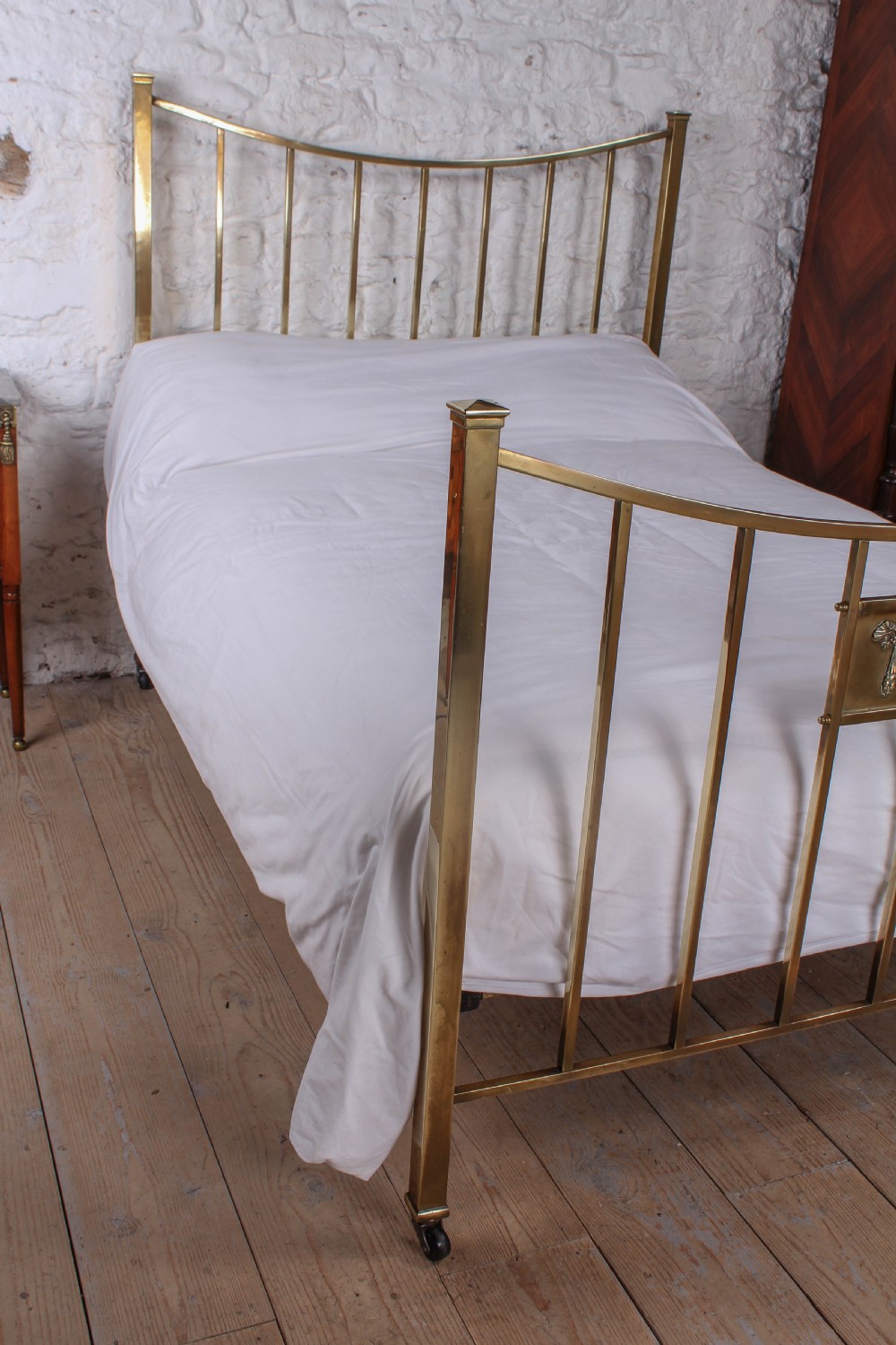 Attractive Edwardian all brass double bed View VI