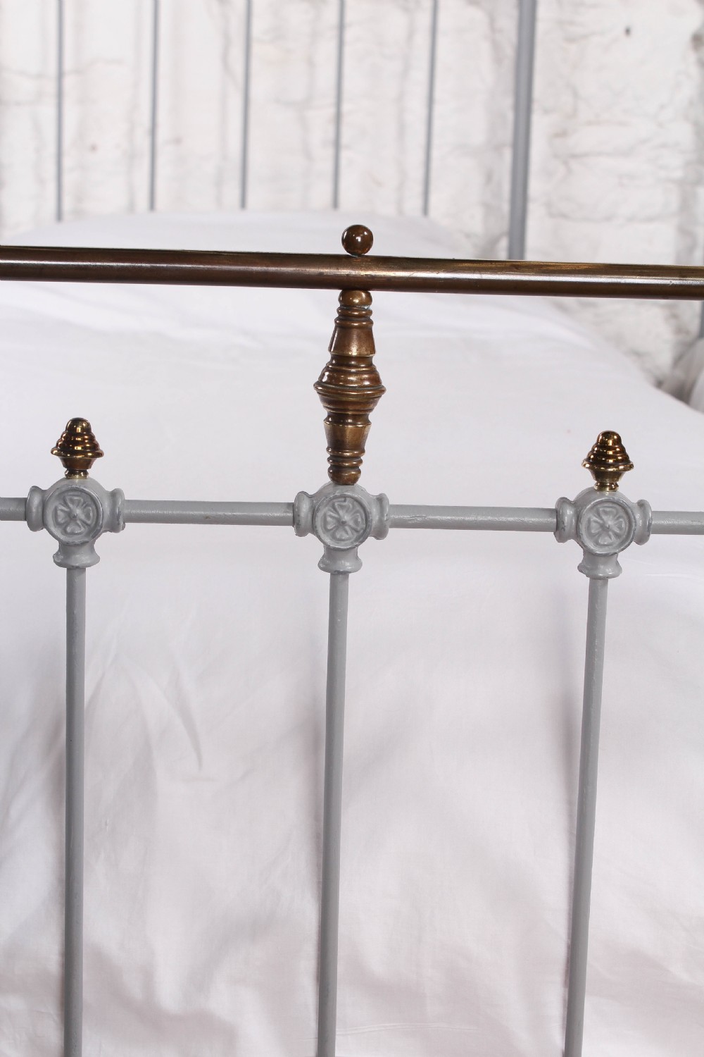 Gorgeous pair of French classic brass and iron singles View VII