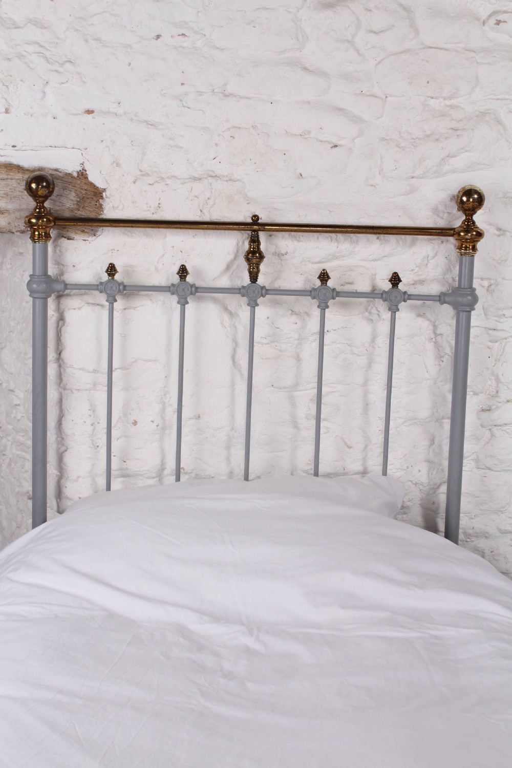 Gorgeous pair of French classic brass and iron singles View IX