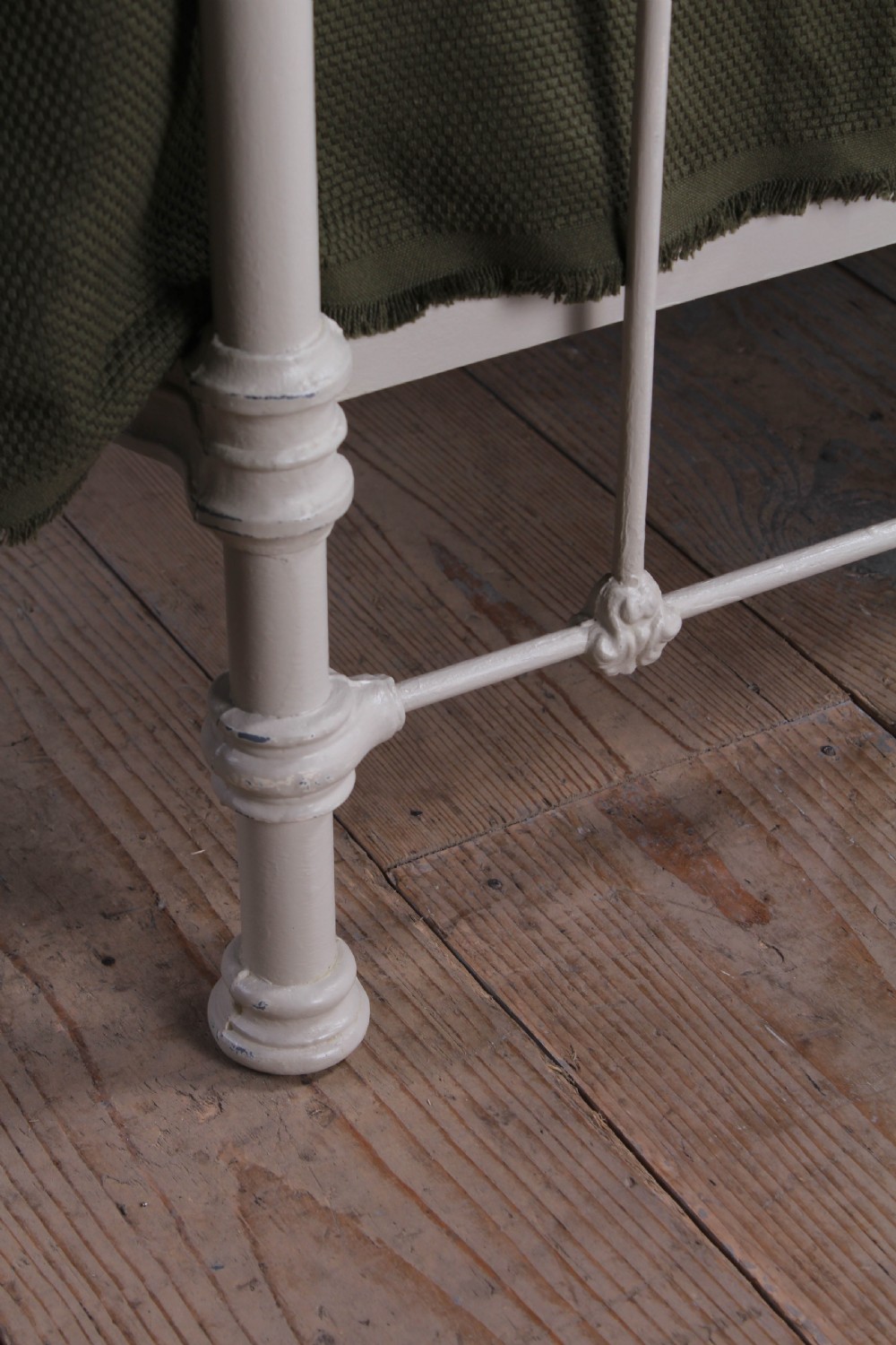 Most attractive French iron and brass king size bed View V