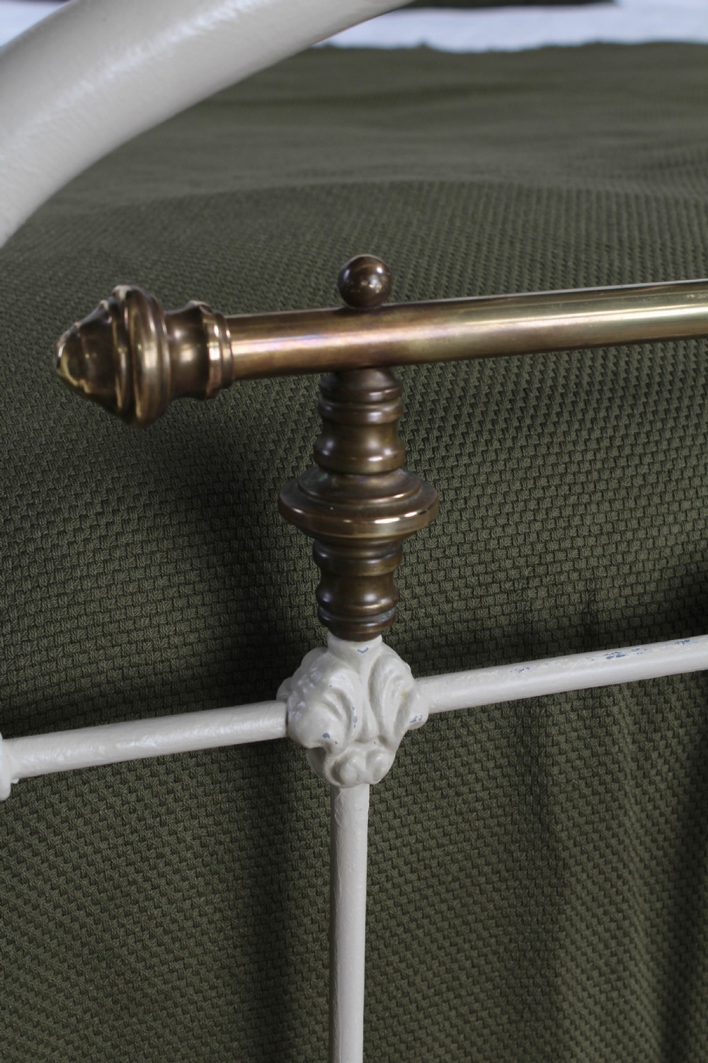Most attractive French iron and brass king size bed View VII
