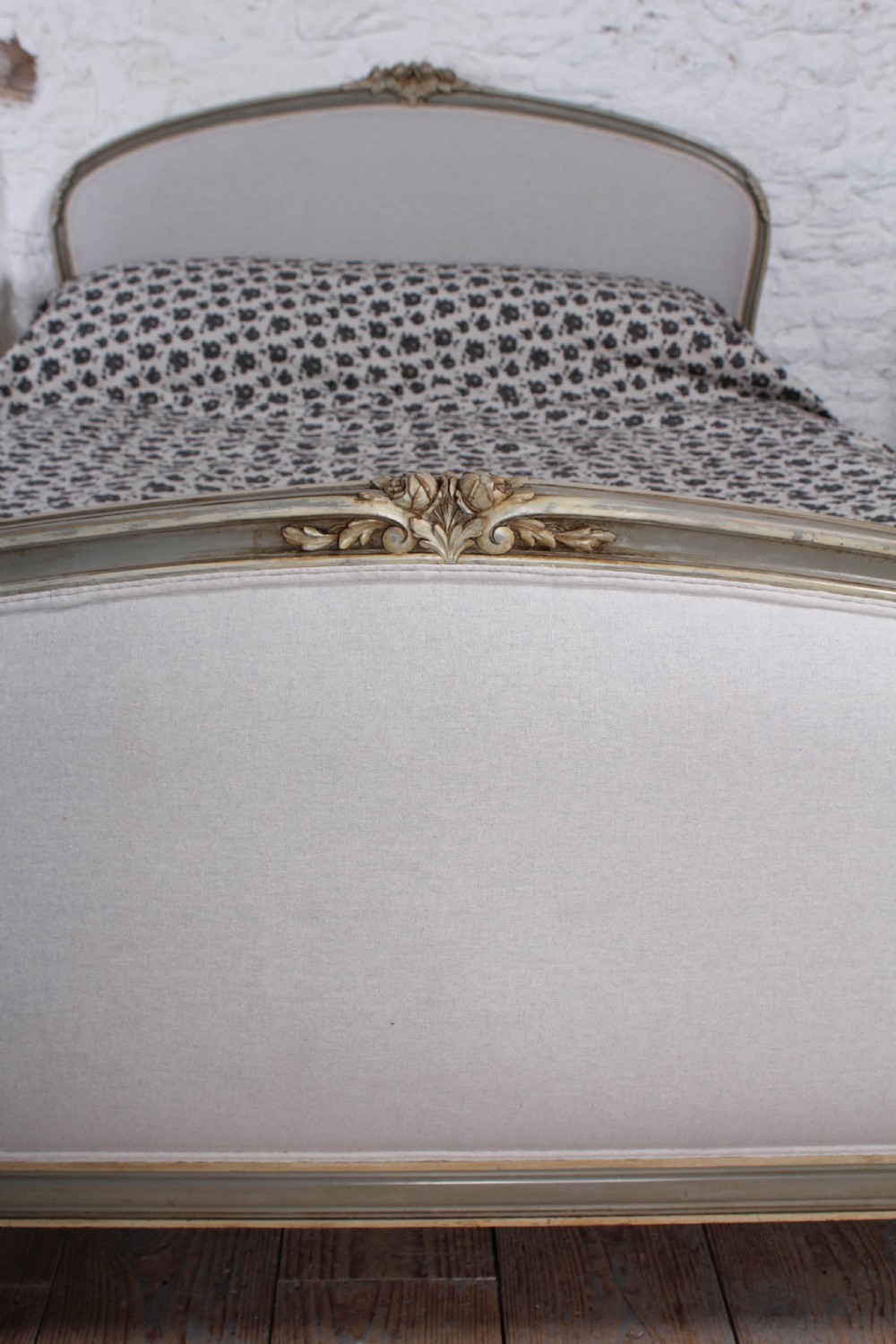 Absolutely lovely French king size newly upholstered bed View II