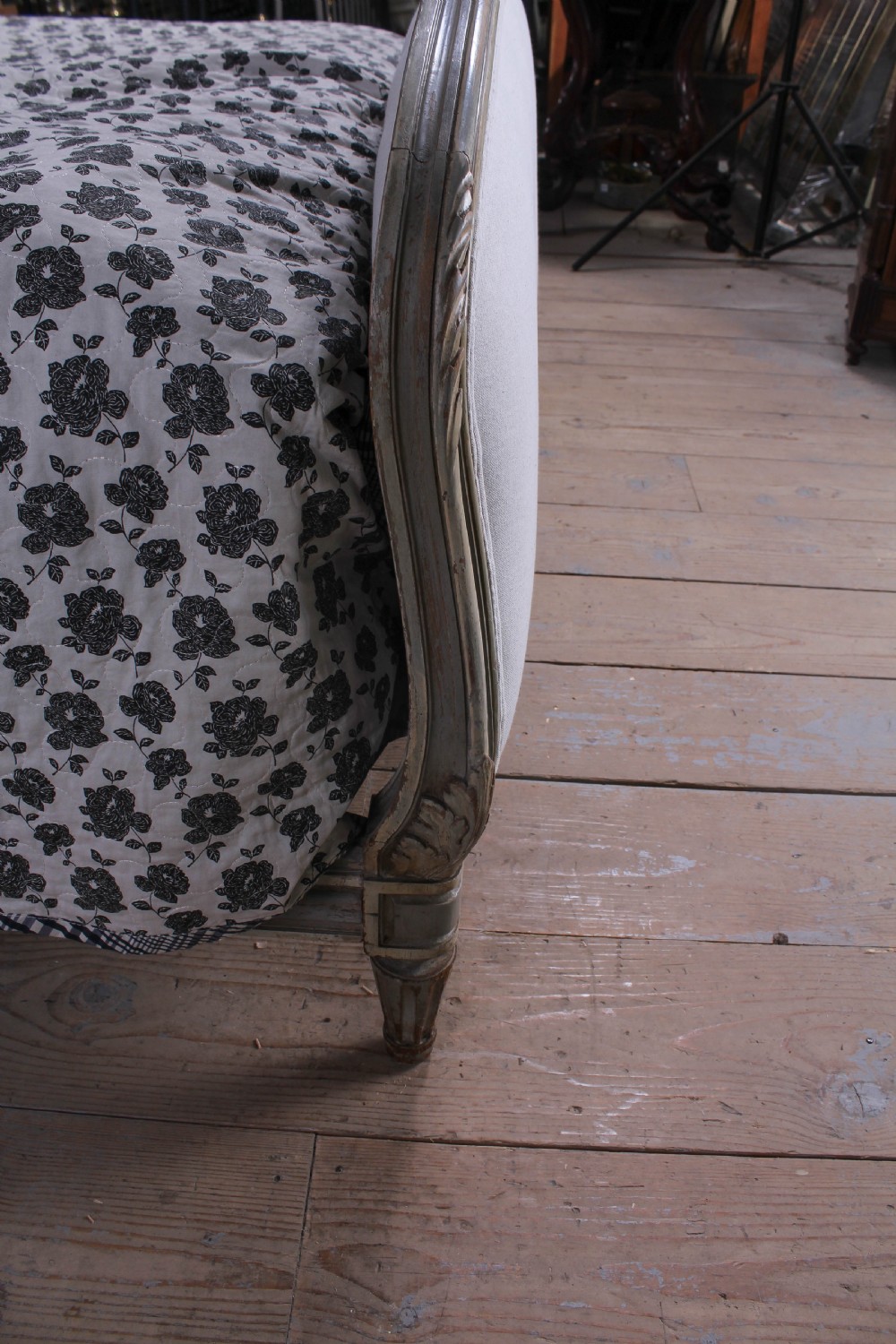 Absolutely lovely French king size newly upholstered bed View VI