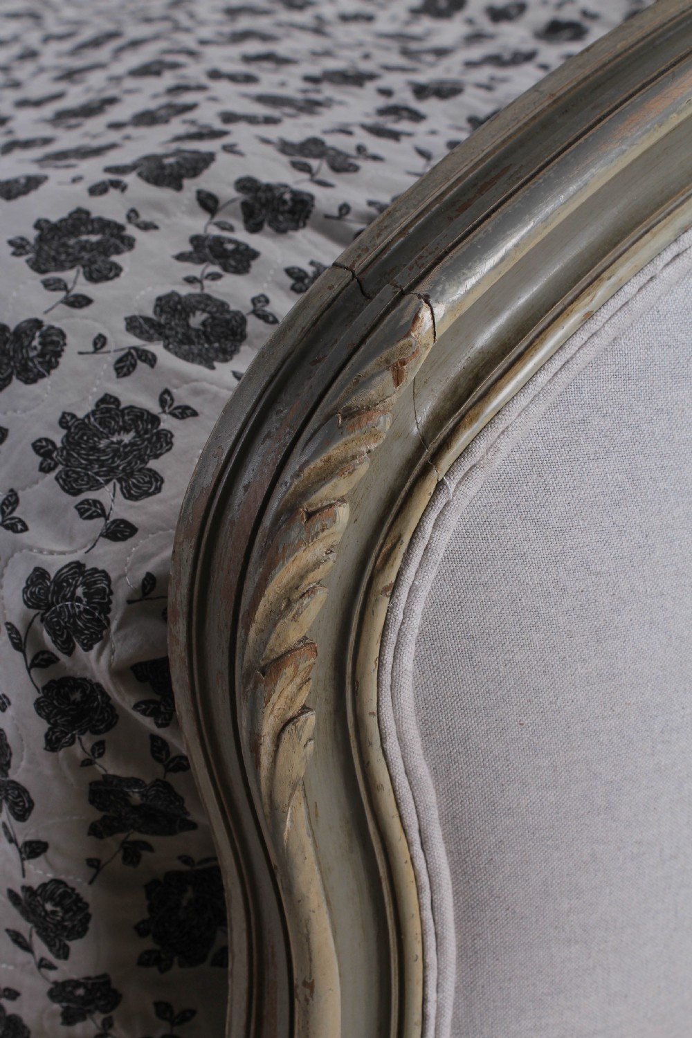 Absolutely lovely French king size newly upholstered bed View VII