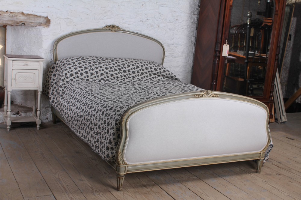 Absolutely lovely French king size newly upholstered bed View X