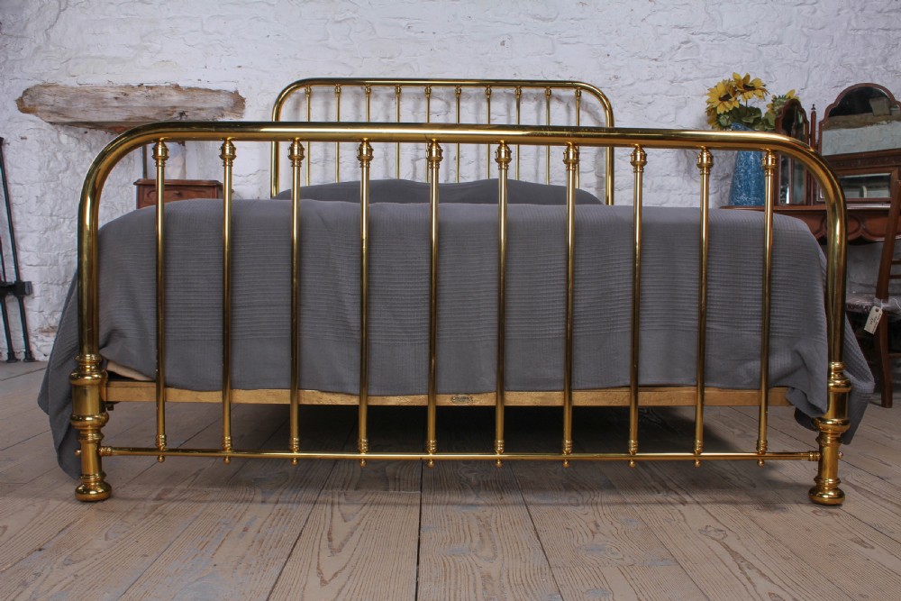 Fashionable French all brass European king size bed View IV