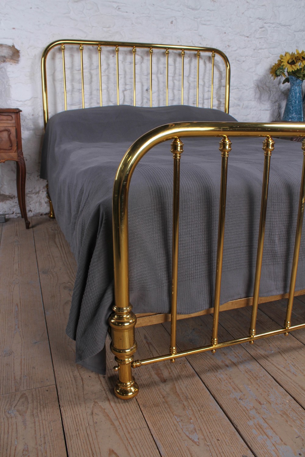 Fashionable French all brass European king size bed View VII