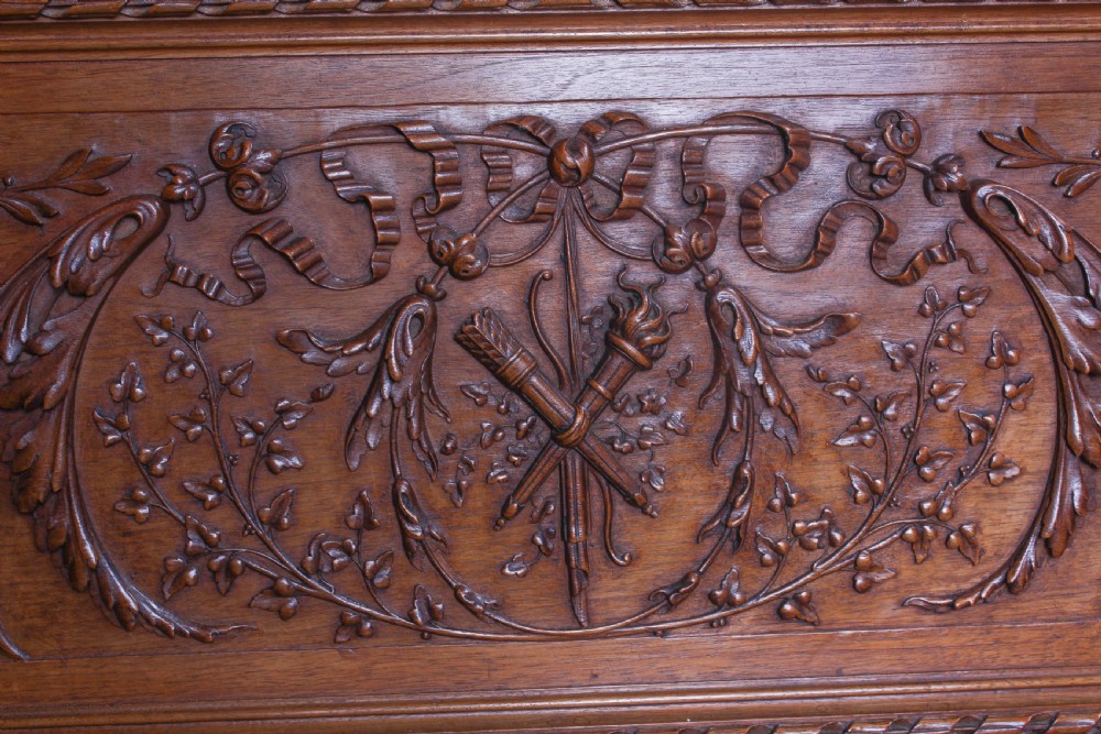 The most beautiful French carved solid walnut bedroom suite with king size bed View IV