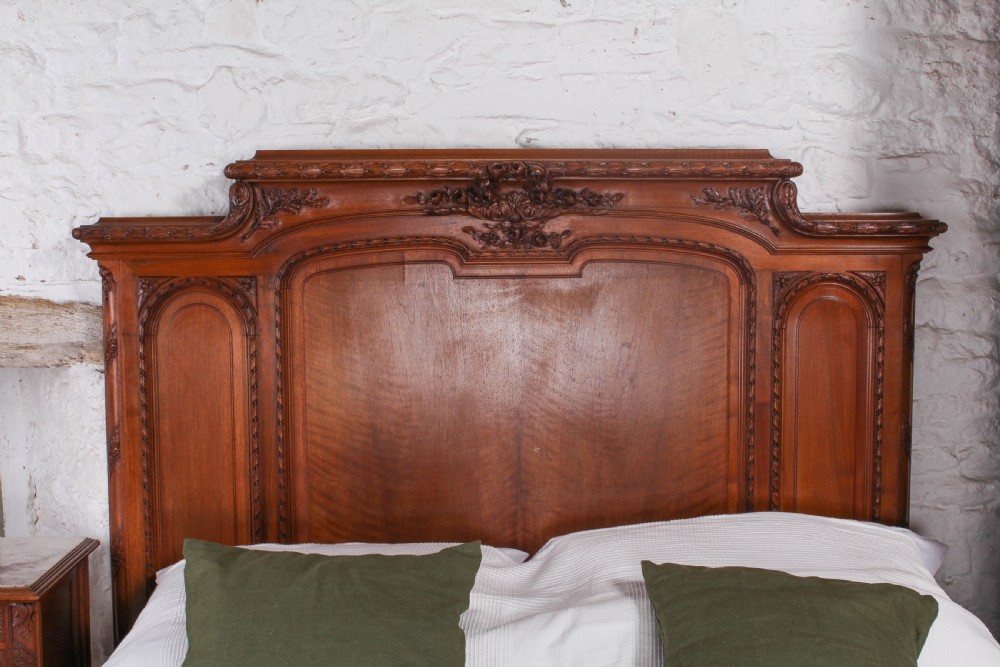 The most beautiful French carved solid walnut bedroom suite with king size bed View VII