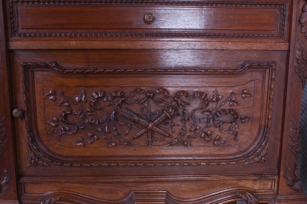 The most beautiful French carved solid walnut bedroom suite with king size bed View XVIII
