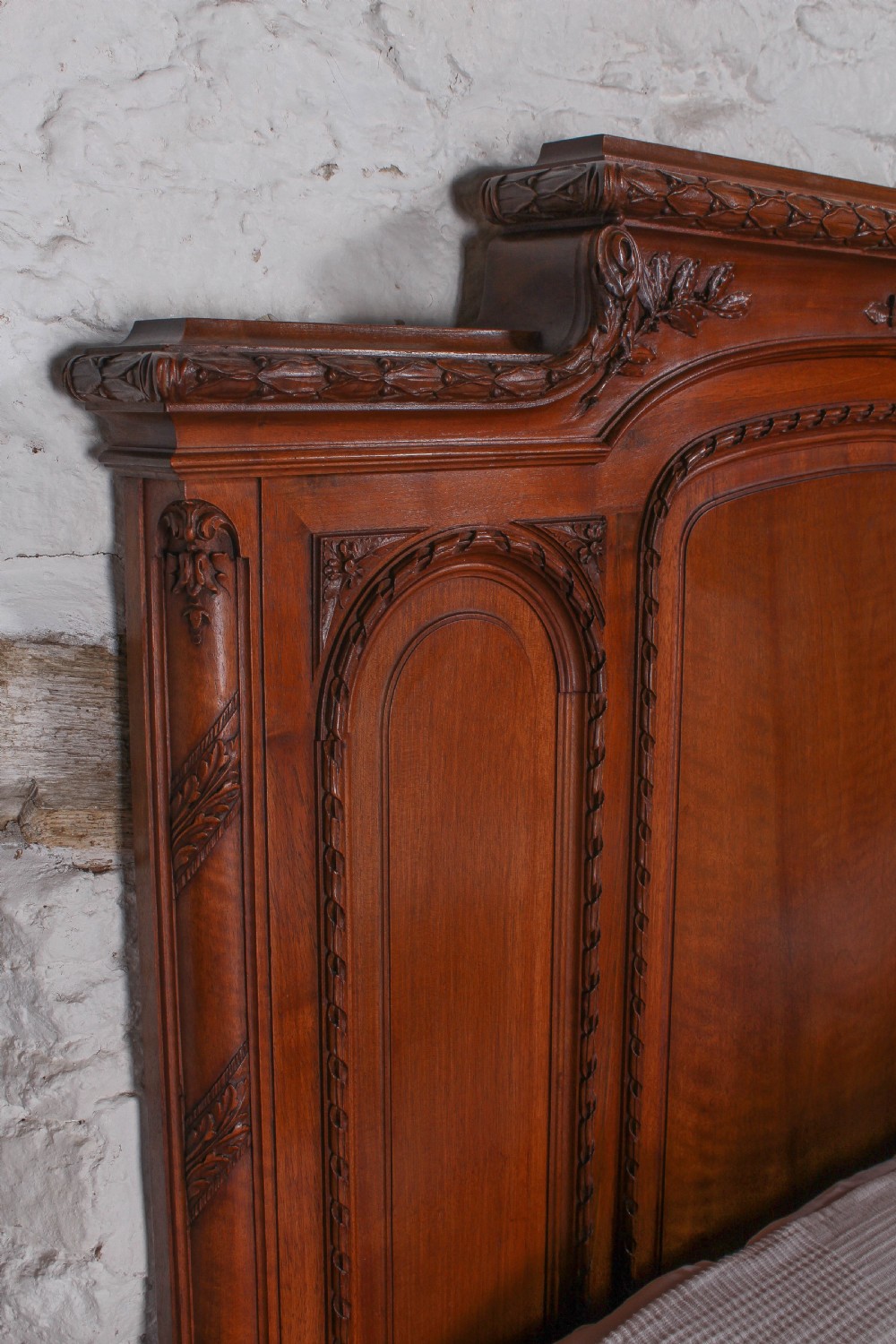 The most beautiful French carved solid walnut bedroom suite with king size bed View XXI