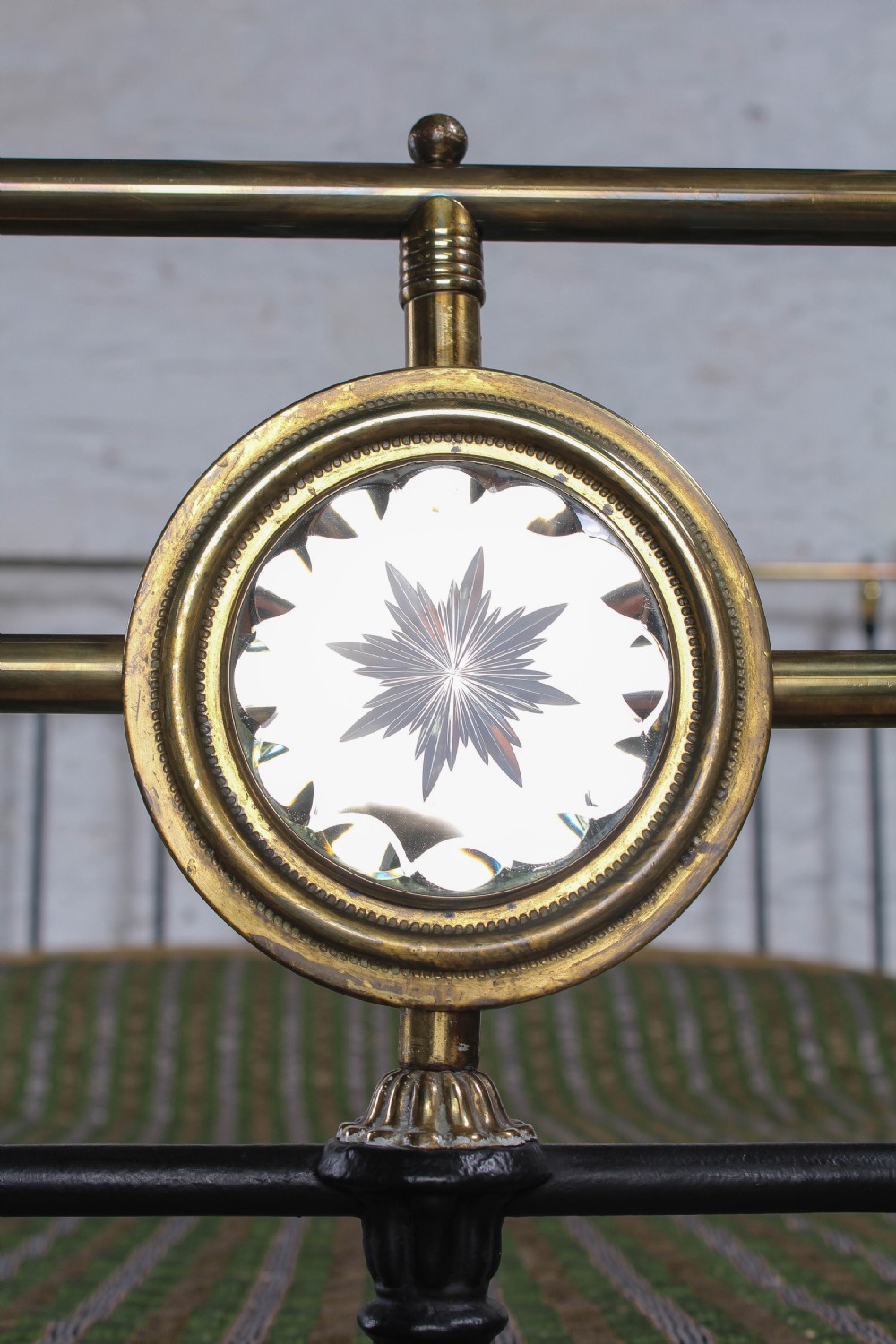 Truly magnificent king size Victorian brass and iron bed View II