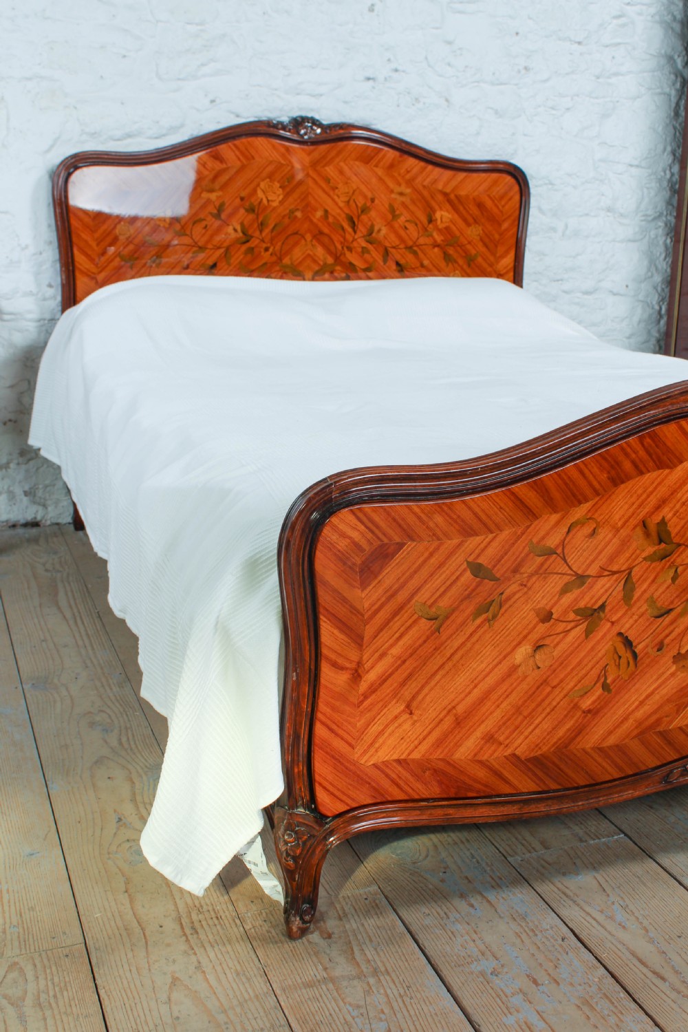 Very individual marquetry detail Italian king size bed View VI