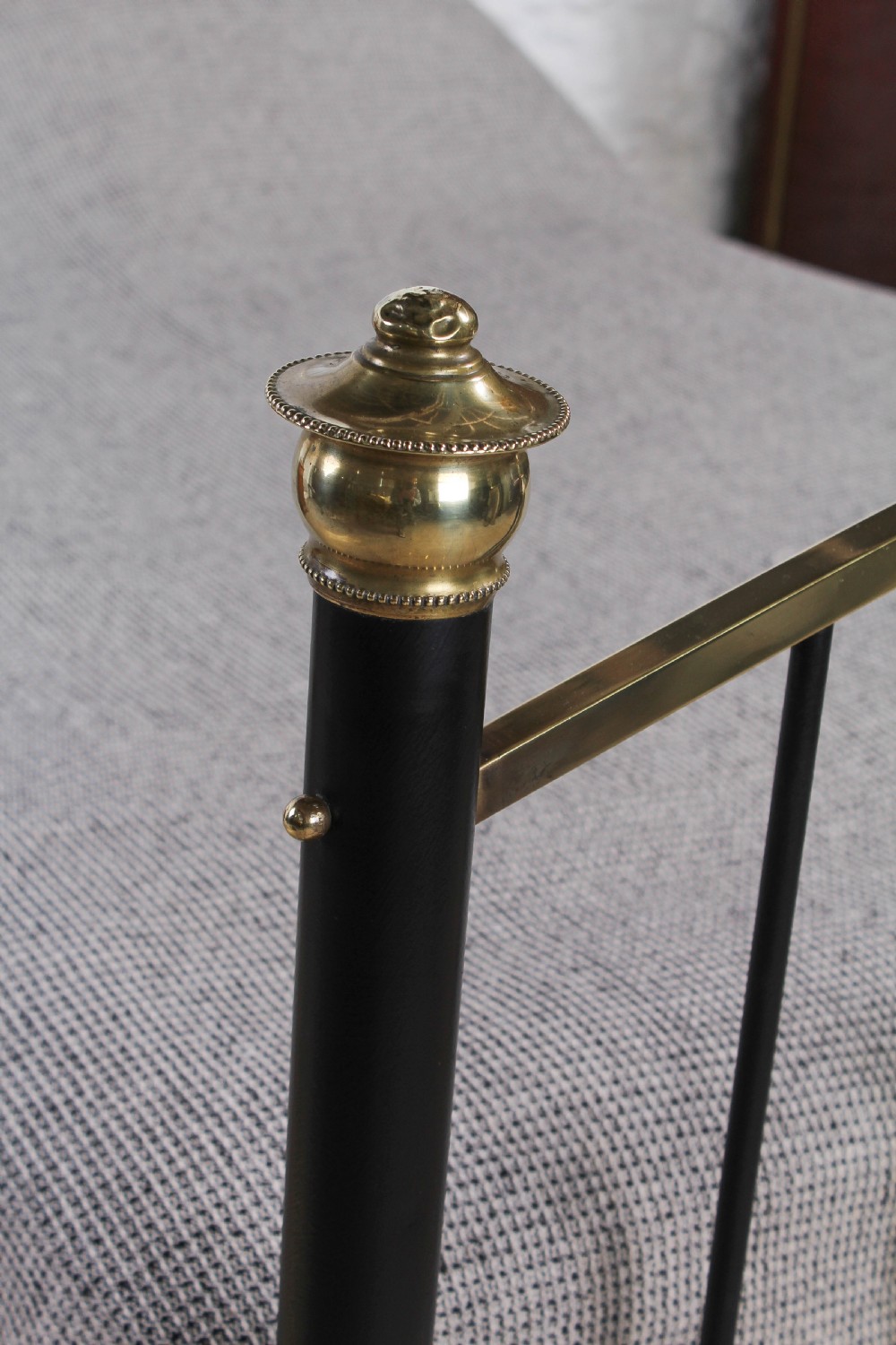 Very Individual Edwardian brass and iron double bed View III
