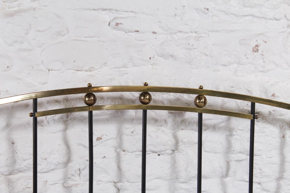 Very Individual Edwardian brass and iron double bed View V