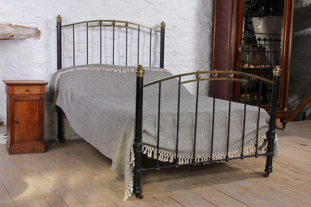 Very Individual Edwardian brass and iron double bed View VII