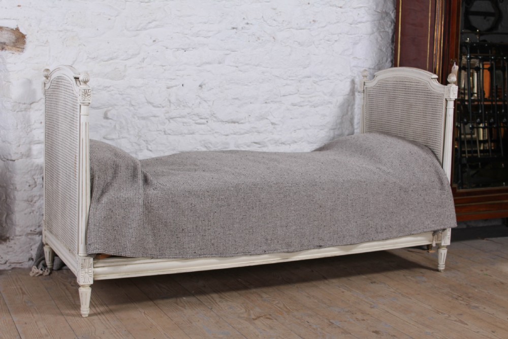 Very nice French caned painted day bed View II