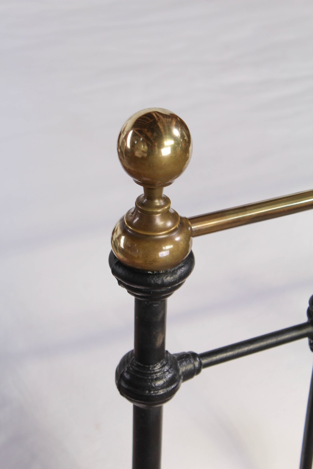 Classic Victorian double brass and iron bedstead View II