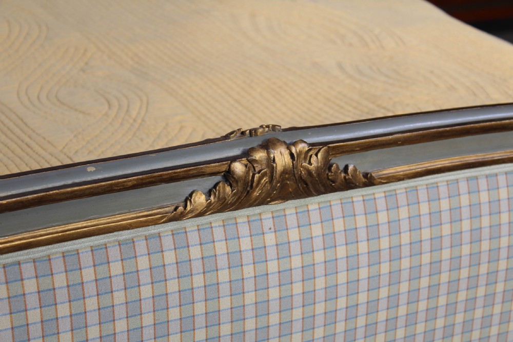 Lovely gilded French upholstered king size bed View III