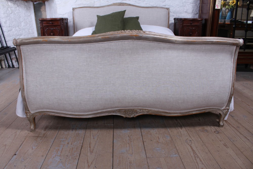 Newly upholstered king size French Lit Bateau style bed View III