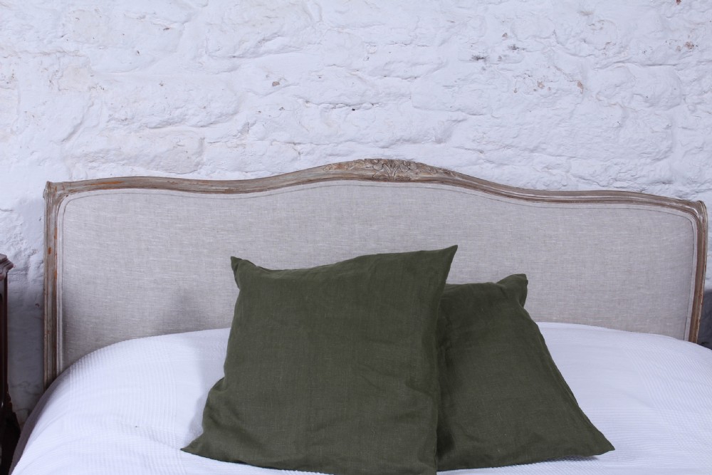 Newly upholstered king size French Lit Bateau style bed View VI