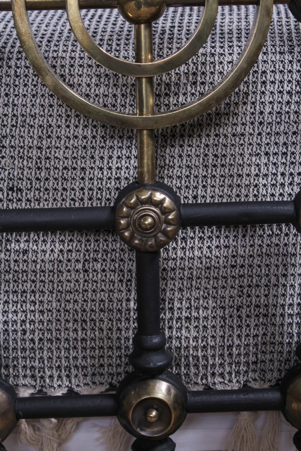 Magnificent king size Victorian black and brass bed View X
