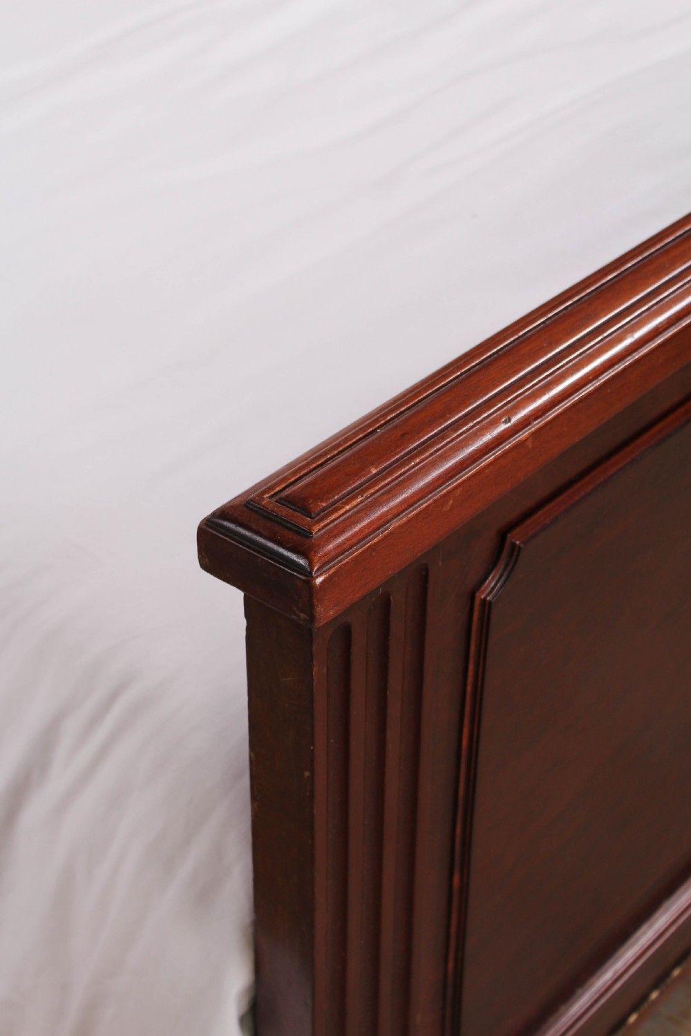 Handsome French mahogany king size bed View III