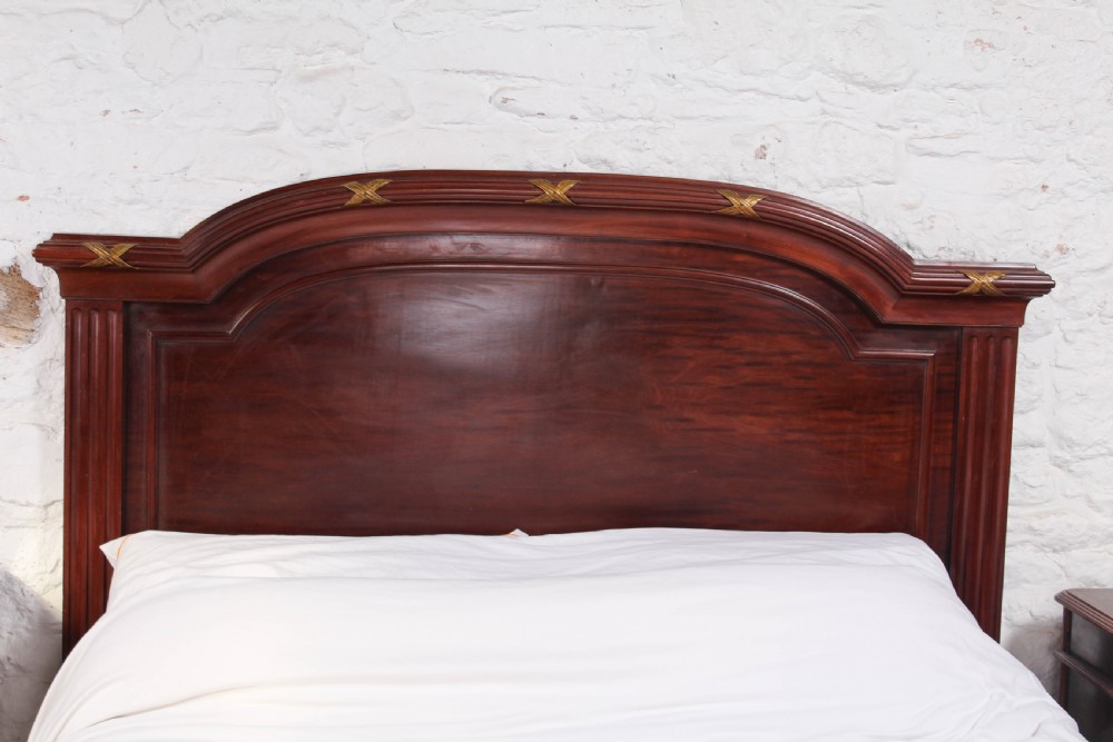 Handsome French mahogany king size bed View VI
