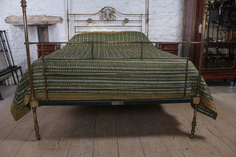 Winfield all brass four poster king size bed  View II