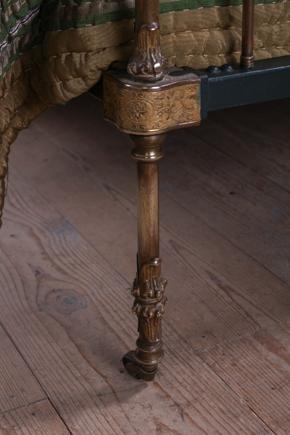 Winfield all brass four poster king size bed  View III