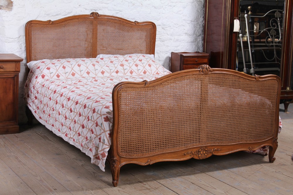 Louis XVI style caned king size bed