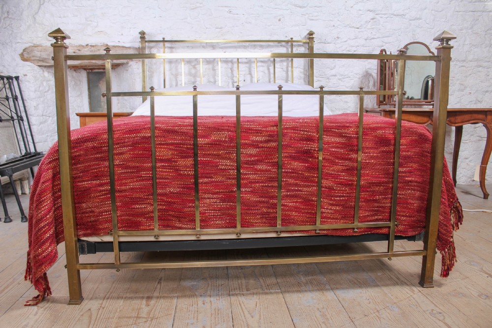 Lovely quality Edwardian all brass kings size bed  View II