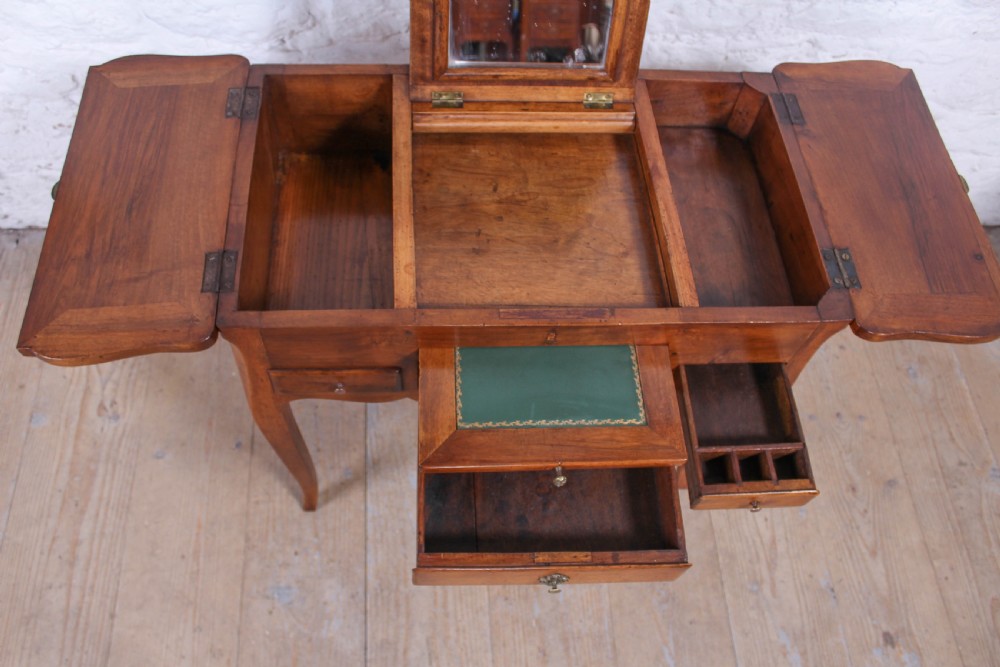 French walnut veneer fold out dressing table  View VII
