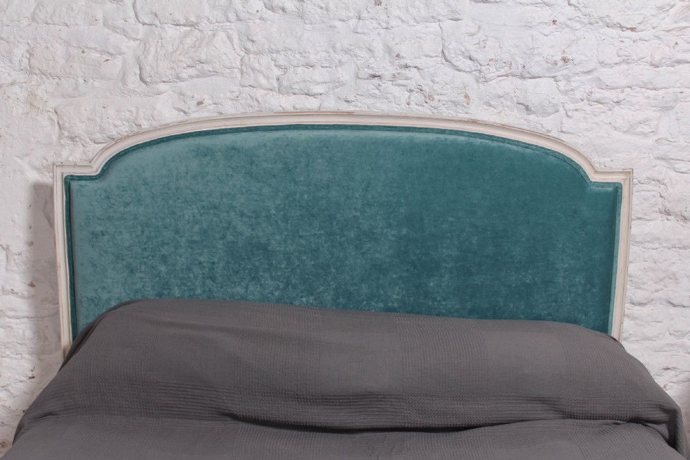 Lovely simple Newly velvet upholstered French king size bed  View V