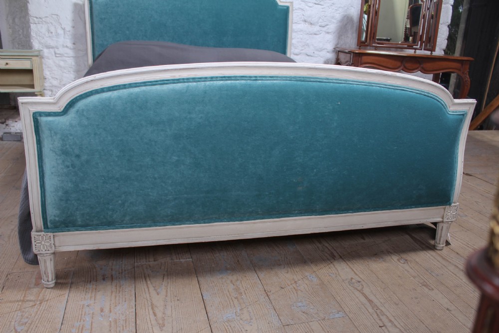 Lovely simple Newly velvet upholstered French king size bed  View VI