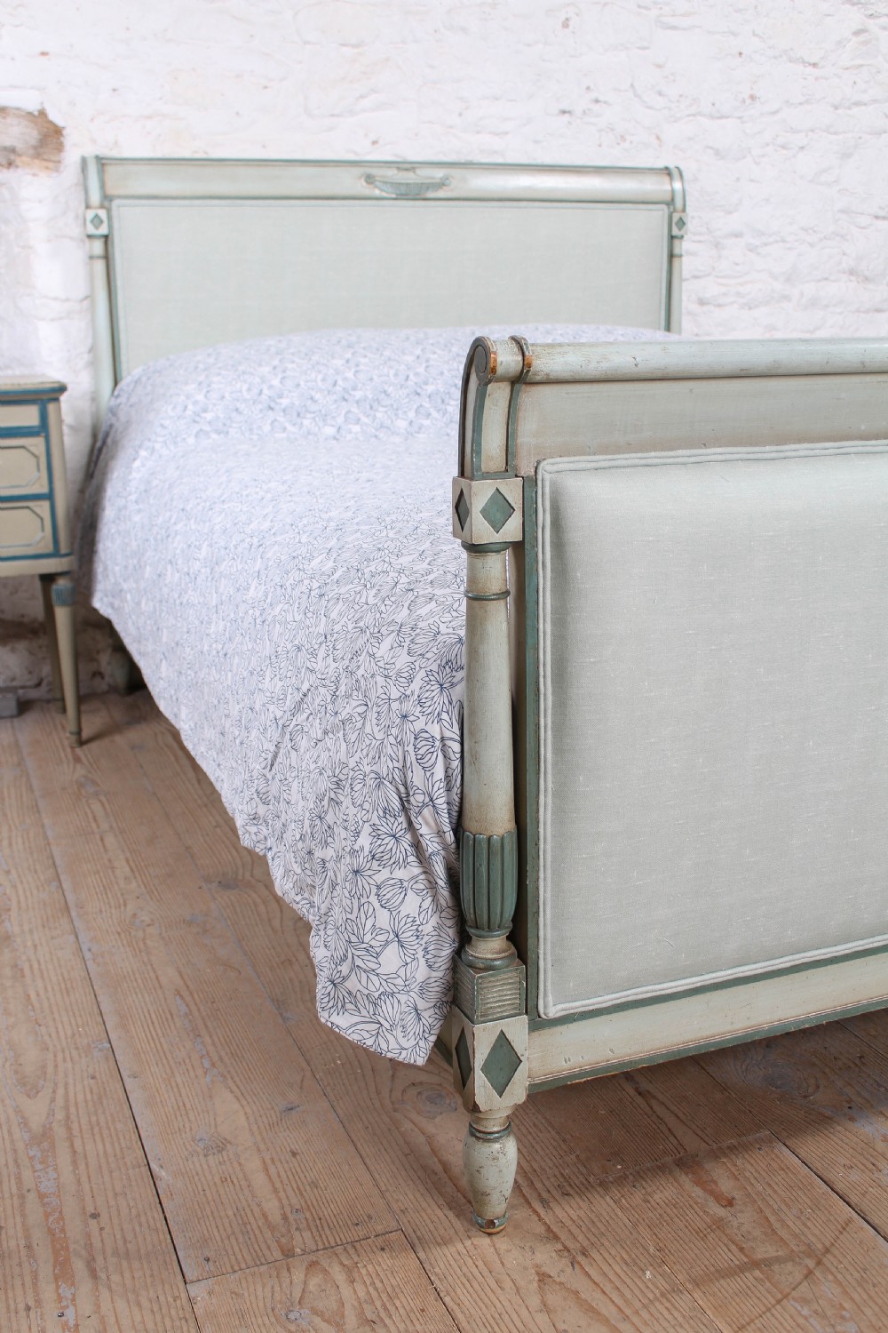 Newly upholstered king size French Director style bed View V