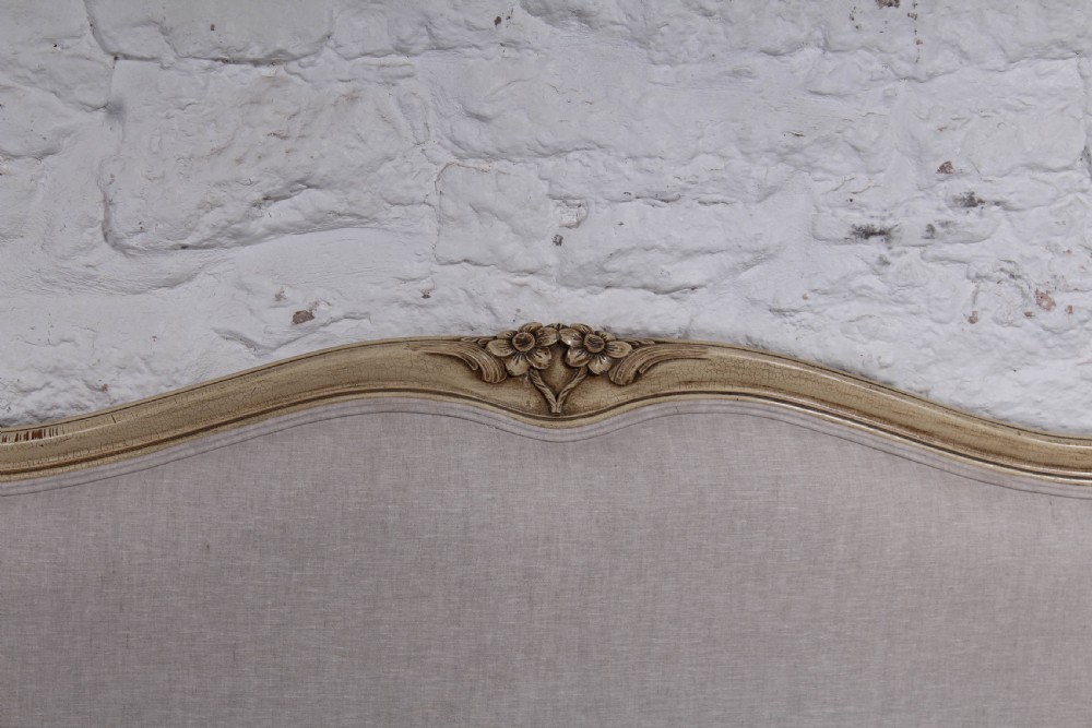 Simple Newly upholstered  Louis XV style king size bed View II