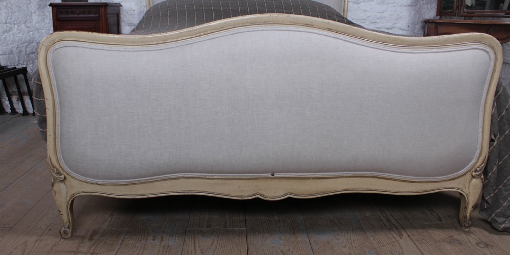 Simple Newly upholstered  Louis XV style king size bed View IV