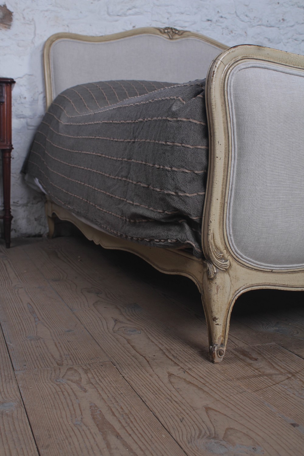 Simple Newly upholstered  Louis XV style king size bed View VI