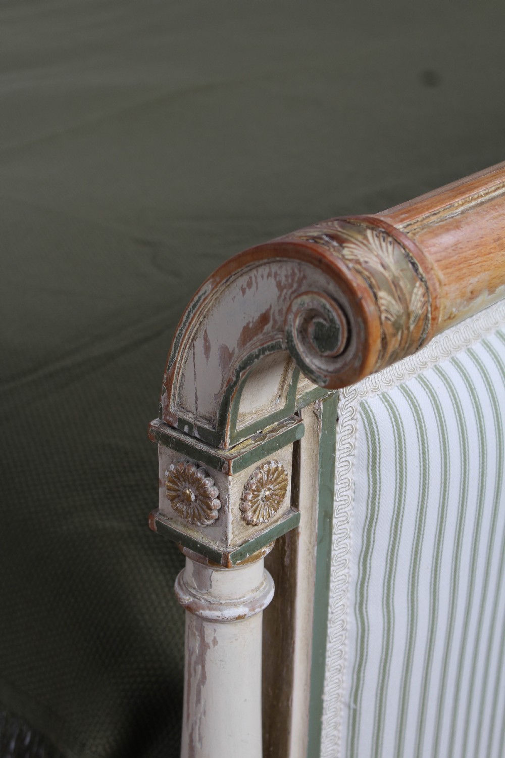 Beautiful newly upholstered Director style  king size bed View II