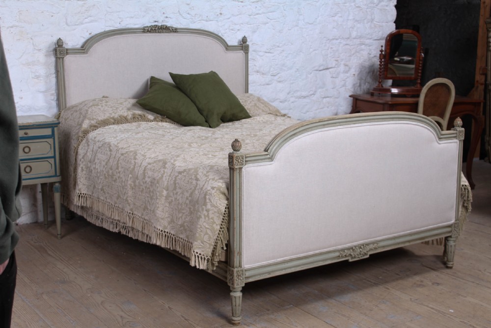 Lovely newly upholstered French king size bed View II