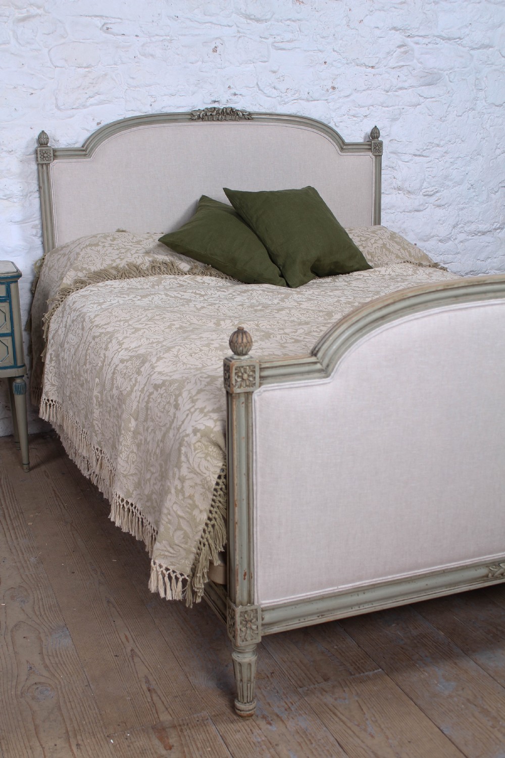 Lovely newly upholstered French king size bed View V