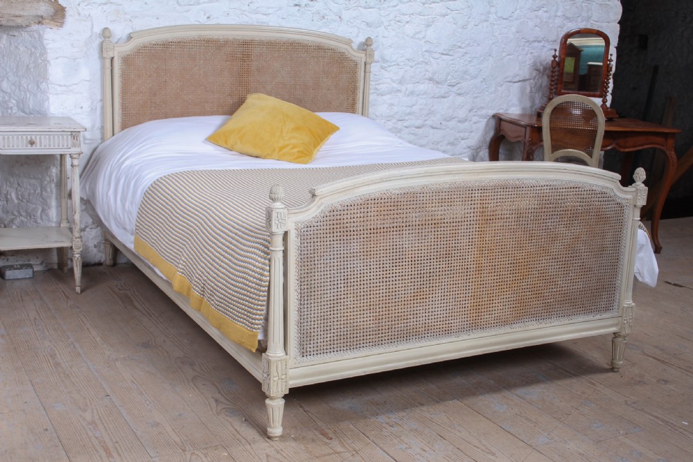 Pretty Louis XVI style king size caned  bed