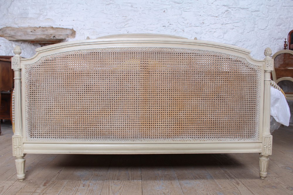 Pretty Louis XVI style king size caned  bed View VI